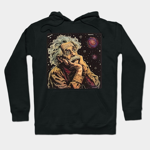 Stellar Contemplation - Einstein Star Gazer Tee Hoodie by 20th Century Tees